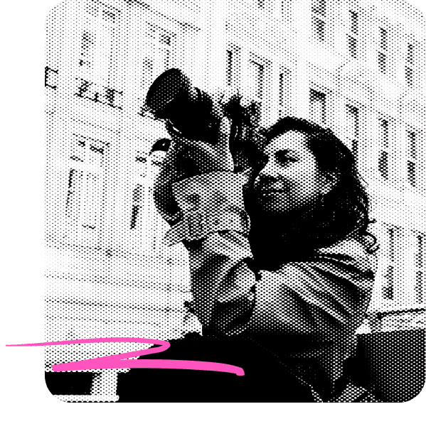 Creator with camera